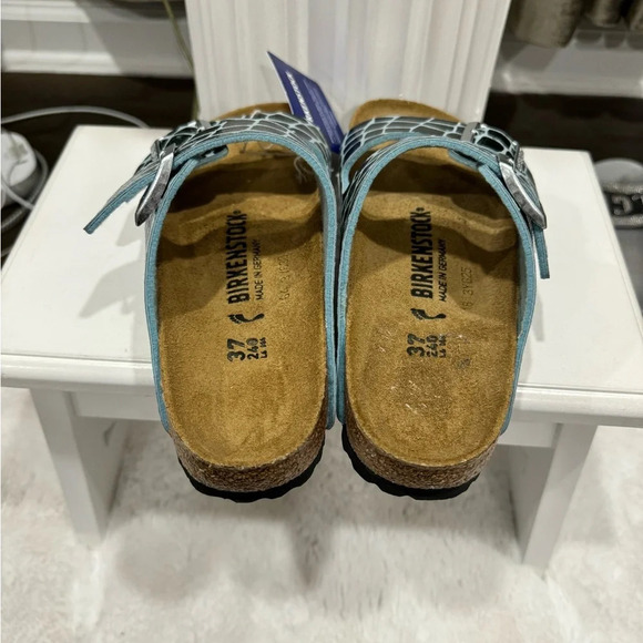 BIRKENSTOCK Arizona Gator Gleam two Strap comfort Sandal Sz : 6/37 - Picture 13 of 13